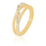 Anillo Zirconias Moda Oro 14k Laminado Mayoreo Regalo