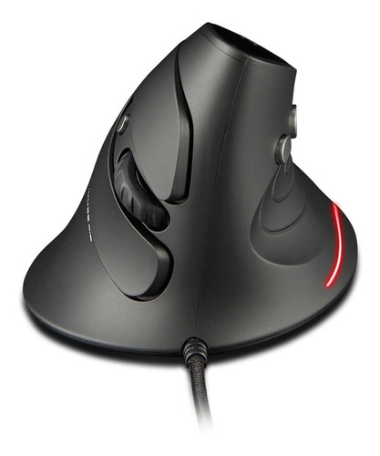 Mouse Vertical Zelotes Ergonomico Programable Gamer Pc T-30 Color Negro