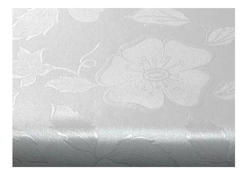 Plástico Térmico Toalha De Mesa Branco Floral 1,20 X 1,20