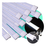 Paquete De 10 Regletas Tubo Led Base Integrada Blanca 18w T8