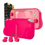 Funda Protectora Rosa Compatible Con Nintendo Switch Lite
