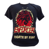 Camiseta Enforcer Death By Fire. Camiseta Banda Heavy Metal