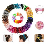 Ligas Para Cabello Scrunchies De Satén 46 Colores