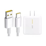 Cargador Oppo 65w Carga Super Vooc / Cable Tipo V8 Blanco