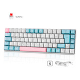 Terport 65% Teclado Gamer Español Z11 Luz Azul, Switch Outemu Red Hotswap, Cable Removible, 69 Teclas Anti-ghosting Mecanico Ergonomico Con Ñ