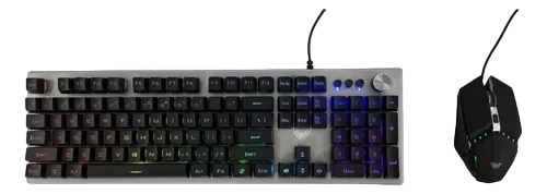  Teclado Gamer Rgb Mouse 6 Botones Alambrico Control Volumen