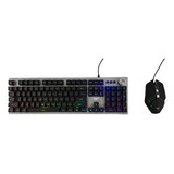  Teclado Gamer Rgb Mouse 6 Botones Alambrico Control Volumen