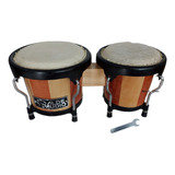 Juego De Bongos De Madera Con Base