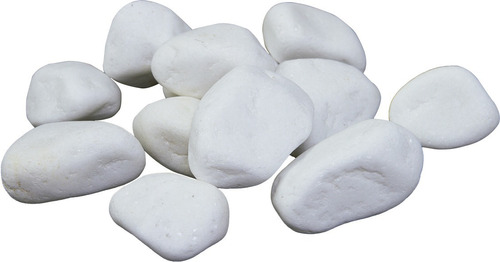 Piedra Roca Marmol Redondeada Blanca Por 25 Kg Jardines