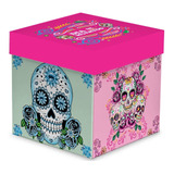 Caja De Madera Para Regalo Día De Muertos Temática