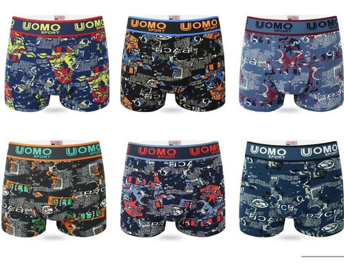 Boxer Importado De ALG/lycra En Distintos Estampados Pack X6