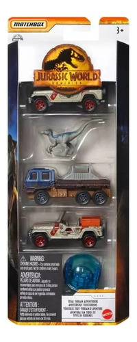 Pack X5 Jurassic World Dominion Matchbox Mattel