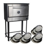 Combo Horno Pizzero De 12 Moldes Con 12 Pizzeras De 36cm