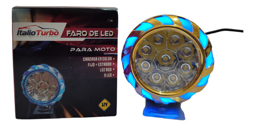 Faro Led Para Moto 9 Leds Universal 12v