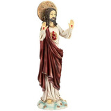 Diseño Toscano Sagrado Corazón De Jesús Estatua De Jardín Re