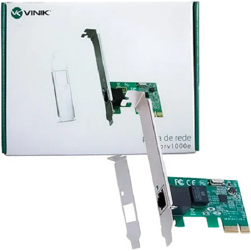 Placa De Rede ( Pci-e / Pci Express X1 / Mini Pci ) - 10/100/1000 Mbps Gigabit + Espelhos Low Profile / Perfil Baixo