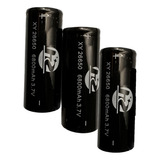 3 Baterias Recarregáveis X900 T9 26650  4.2v Lanterna Tática