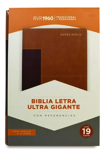 Biblia Reina Valera 1960 Ultra Gigante Marron Caoba, De Reina Valera1960., Vol. 1. Editorial Holman, Tapa Blanda, Edición Holman En Español, 1960