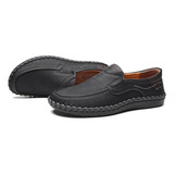 Sapatos Masculinos De Couro Casual Para Trabalho, Mocassins