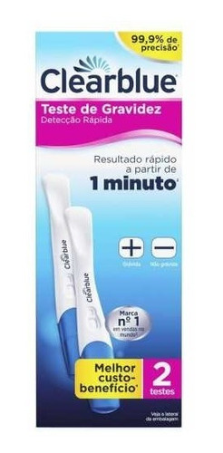 Teste De Gravidez Clearblue Detecção Rápida Com 2 Unidades