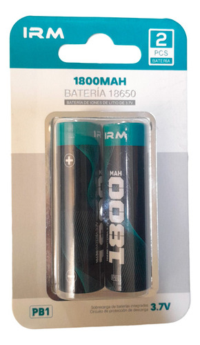 Bateria Pilas 18650 Irm 2 Pcs