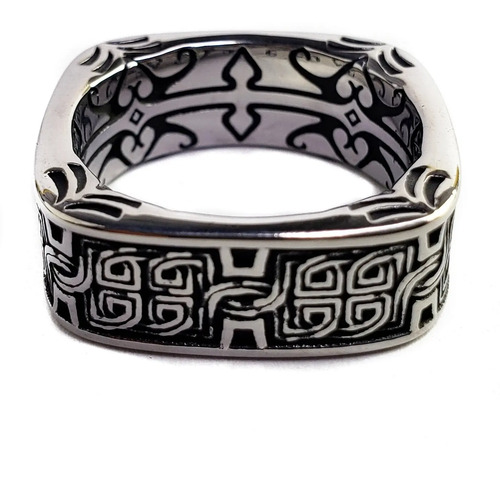 Anillo Retro Cuadrado Celta Nudo Acero Inoxidable Unisex