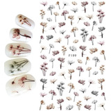 Nails Stickers Floral Pegatinas 