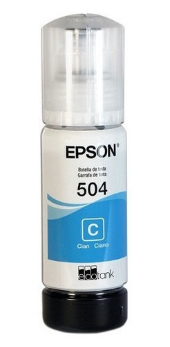 Tanque De Tinta Epson T504 Cian, 70ml L4150 L4160 L6161 L6