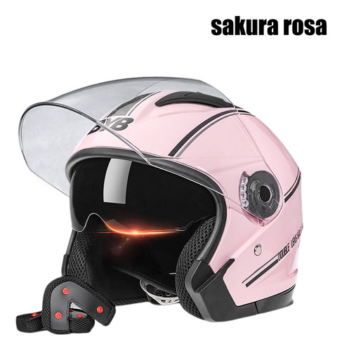 Casco De Moto Abatible Con Doble Mica Para Motocicleta