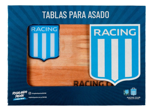 Tabla Mediana 35x47cm Asado Picada Racing Club Escudo Color