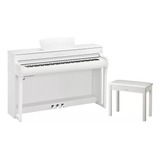 Piano Digital Yamaha Clavinova Clp735 Wh Branco Com Banco