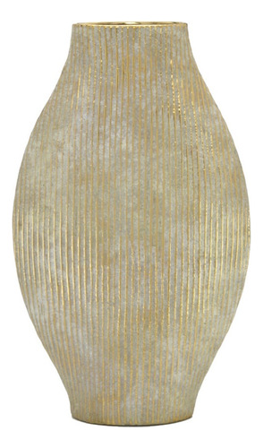 Vaso Decorativo Pátina Dourado 32cm Espressione