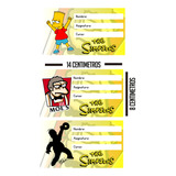Etiquetas Adhesivas Los Simpson 6u. Para Marcar Cuadernos