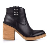 Botas Citadina Plataforma Mujer Taco Separado Cuero Merryl