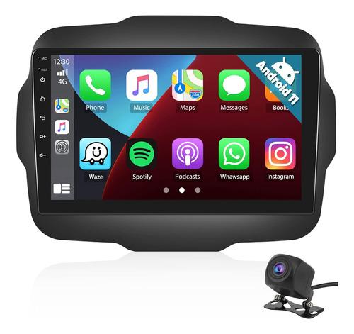 Estéreo De Coche Android 11 De 9 Pulgadas Para Jeep Renegade