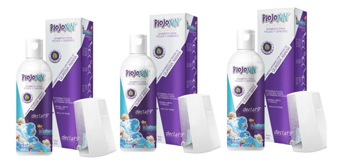  Kit  3 Shampoos Piojoxinpara Piojos Y Liendres