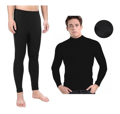 Combo X2 Ropa Termica Negro Pantalon Buso Termico  Invierno