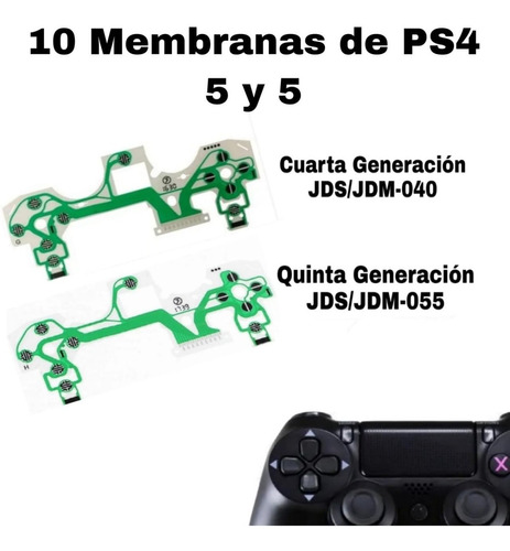 Ps4 10 Membrana De Control Conductiva Flex 5.0 Y 4.0 N