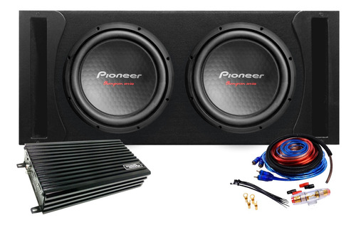 Combo Subwoofer Pioneer 300 D4 Potencia 1000w Rms Kit Cajon