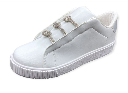 Tenis Blancos Moda Brillos Decorativos Baratos 22 Al 26 