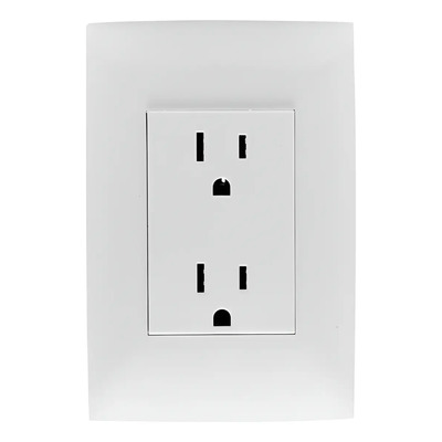 Pack 10 Contactos Dúplex Leviton con Placa, 15A 220V, Blanco | Envío gratis