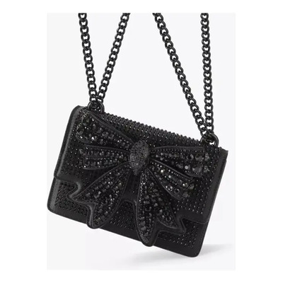Bolsa Kurt Geiger Moño Negro, Piedreria, Original Para Mujer | Meses sin interés