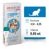 Bravecto Plus Gatos 2,8 A 6,25 Kg Transdermal Msd Original