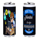 Termo Lata Personalizada Programador Regalo 500 Ml