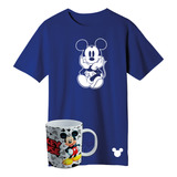 Polera Mickey Mouse + Tazon - Mascota - Estampaking