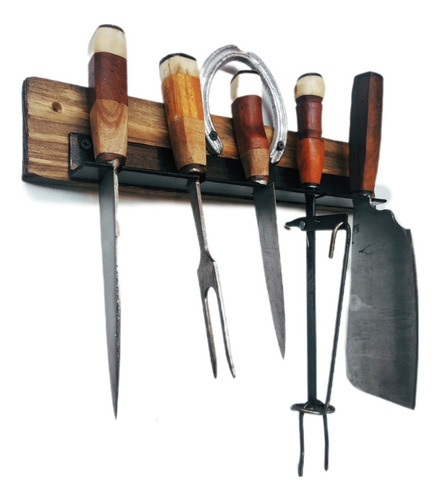 Kit Parrilla Asado Accesorios Asador Soporte Organizador 