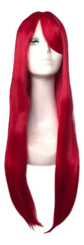 Peruca Longa Lisa Cosplay  70cm Organica + Touca Wig