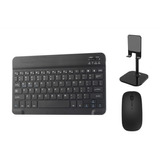 Kit Teclado, Ratón Bluetooth E Soporte Para Celular/tableta