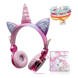 Unicornio - Auriculares Para Niños, Con Cable Con Diadema Aj