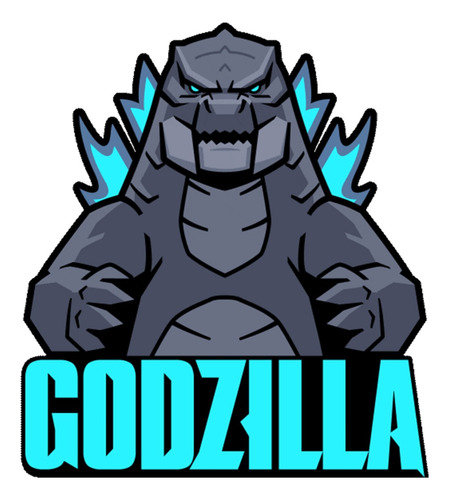 Sticker De Vinil Para Carro Cristal Nuevo Godzilla Nombre